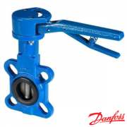 065B7351 Затвор диск повор чугун Ду32/40 Ру16 межфл Danfoss VFY-WH рукоятка с фиксацией