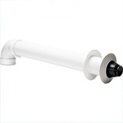 303806 Vaillant Телескопический комплект для горизонтального дымохода  DN 60/100  длиной 450-650 мм (отвод 90°, хому 