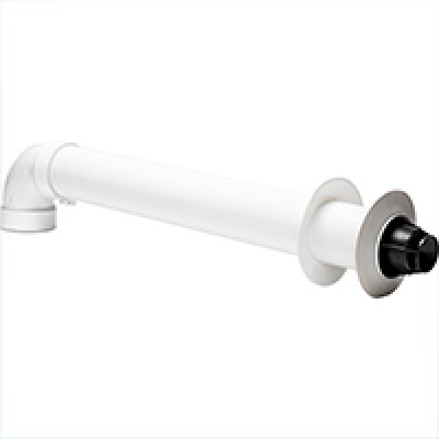 303806 Vaillant Телескопический комплект для горизонтального дымохода DN 60/100 длиной 450-650 мм (отвод 90°, хому 303806 Vaillant Телескопический комплект для горизонтального дымохода DN 60/100 длиной 450-650 мм (отвод 90°, хому