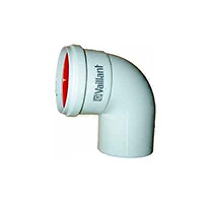 303808 Vaillant Отвод 90° DN 60/100 в комплекте с соединительным хомутом 303808 Vaillant Отвод 90° DN 60/100 в комплекте с соединительным хомутом