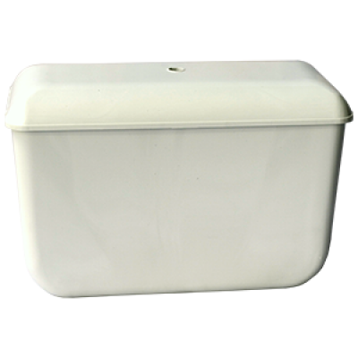 Бачок пластик высокорасположенный для унитаза белый в/к Бачок пластик высокорасположенный для унитаза белый в/к