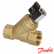 Фильтр сетчатый латунь Ду15 Ру25 вр/вр со слив/краном Danfoss FVR-D 065B8241
