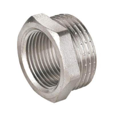 Футорка латунь никель Ду25х20 Футорка латунь никель Ду25х20