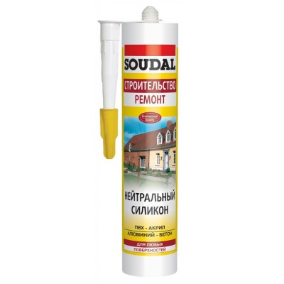 Герметик силиконовый нейтральный бесцветный 280 мл Soudal Герметик силиконовый нейтральный бесцветный 280 мл Soudal