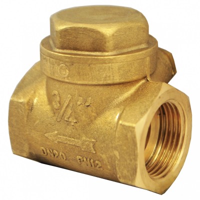Клапан обратный горизонтальный латунь Ду25 Ру12 вр/вр ITAP 130 Клапан обратный горизонтальный латунь Ду25 Ру12 вр/вр ITAP 130