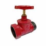 Клапан пожарный чугун угловой КПЧ Ду 65 Ру 16 ВР-цапка 