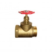 Клапан пожарный латунь прямой КПЛП Ду 65 Ру 16 ВР-цапка 