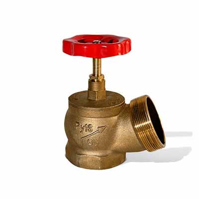 Клапан пожарный латунь угловой 125гр КПЛ Ду 50 Ру 16 ВР-цапка Клапан пожарный латунь угловой 125гр КПЛ Ду 50 Ру 16 ВР-цапка