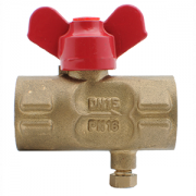 Кран латунь шаровой трехходовой д/манометра G1/2"-М20х1,5 Ду15 вр/вр с краном Маевского 11б27п(м)1 