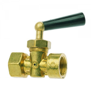 Кран латунь трехходовой д/манометра G1/2"-М20х1,5 Ду15 вр/вр без фланца с рукояткой 11б18бк 