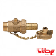 Кран шаровой латунь дренажный Ду15 нр со штуцером ITAP 139
