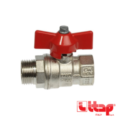 Кран шаровой латунь Ду25 вр/нр полнопроходной бабочка ITAP 093 Кран шаровой латунь Ду25 вр/нр полнопроходной бабочка ITAP 093