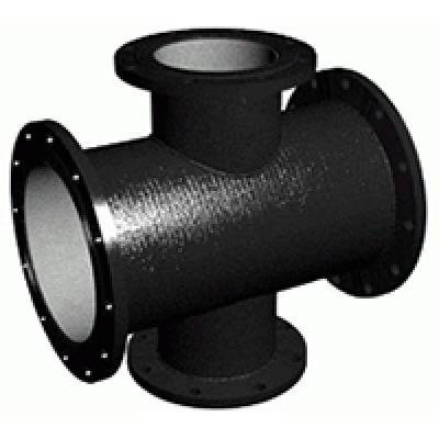 Крест фланцевый чугун ВЧШГ КФ Ду250х250 Крест фланцевый чугун ВЧШГ КФ Ду250х250