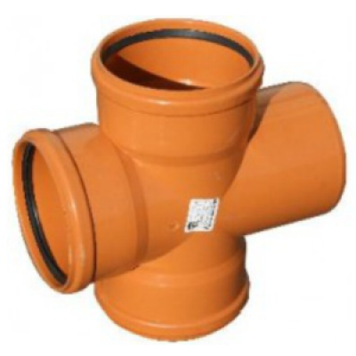 Крестовина НПВХ 160х110х110/90 1/плоскостн безнап в/к коричневая Крестовина НПВХ 160х110х110/90 1/плоскостн безнап в/к коричневая