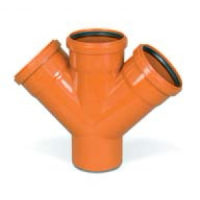 Крестовина НПВХ 160х160х160/45 1/плоскостн безнап в/к коричневая Крестовина НПВХ 160х160х160/45 1/плоскостн безнап в/к коричневая