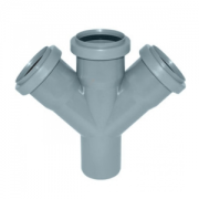 Крестовина ПП 50х50х50/45 1/плоскостн безнап в/к серая Политэк