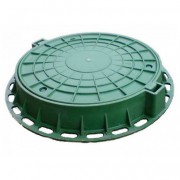 Люк полимерно кругл Л для гофротрубы колодца 315 П Л (А15) зеленый 
