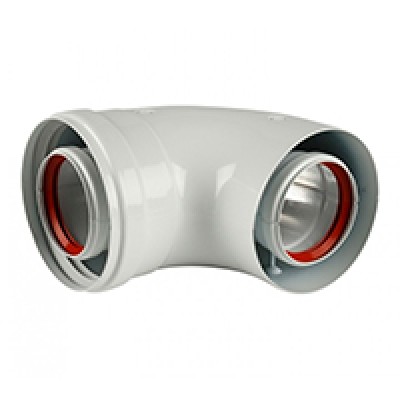 MT71410141 BAXI Коаксиальный отвод 90 гр для котлов ECO Classic, диам. 60/100 мм MT71410141 BAXI Коаксиальный отвод 90 гр для котлов ECO Classic, диам. 60/100 мм