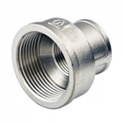 Муфта латунь никель переходная Ду15х10 