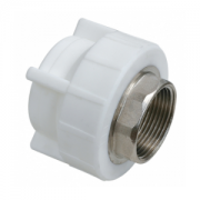 Муфта PP-R комбинир 40х1 1/4" вр под ключ белая Политэк (12шт)