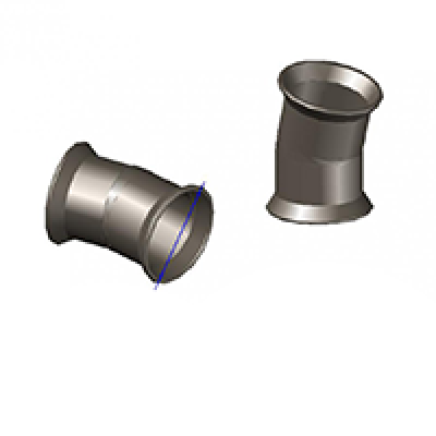 Отвод чугун ВЧШГ ОР Ду150 с ЦПП оцинкованный 15гр Тайтон Отвод чугун ВЧШГ ОР Ду150 с ЦПП оцинкованный 15гр Тайтон