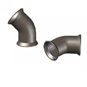 Отвод чугун ВЧШГ ОР Ду250 с ЦПП 45гр Тайтон 