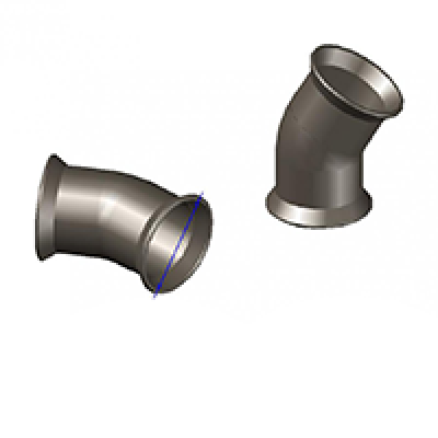 Отвод чугун ВЧШГ ОРГ Ду100 с ЦПП 30гр Тайтон Отвод чугун ВЧШГ ОРГ Ду100 с ЦПП 30гр Тайтон