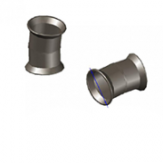 Отвод чугун ВЧШГ ОРГ Ду150 с ЦПП оцинкованный 10гр Тайтон 