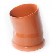 Отвод НПВХ 110/15 безнап в/к коричневый 