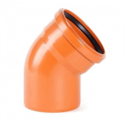 Отвод НПВХ 110/30 безнап в/к коричневый 