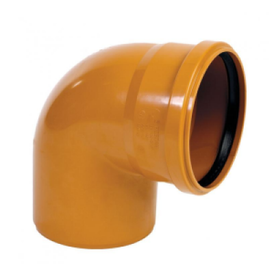 Отвод НПВХ 200/90 безнап в/к коричневый Отвод НПВХ 200/90 безнап в/к коричневый