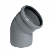 Отвод ПП 40/45 безнап в/к серый Политэк