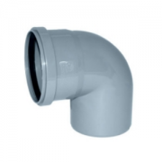 Отвод ПП 50/90 безнап в/к серый Политэк