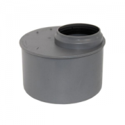 Переход ПП 110х50 эксцентрический безнап короткий в/к серый Политэк