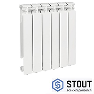Радиатор биметаллический 350 4 секции STOUT Радиатор биметаллический 350 4 секции STOUT