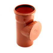 Ревизия НПВХ 160 безнап с крышкой в/к коричневая