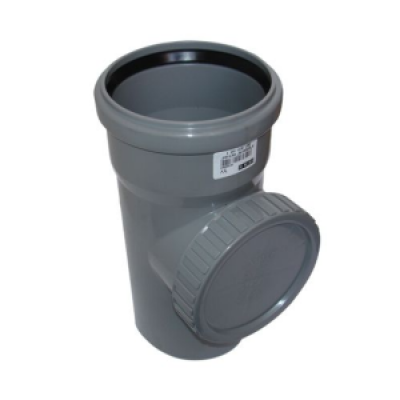 Ревизия ПП 110 безнап с крышкой в/к серая Политэк Ревизия ПП 110 безнап с крышкой в/к серая Политэк