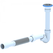 Сифон для биде BD1016 1 1/4"х32 с гибкой трубой 32х40/50 Ани 