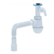 Сифон для умыв/мойки A2015 1 1/2"х40/50 с отводом для стиральной машины, с гибкой трубой 40х40/50 Ани/Ани Грот