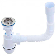 Сифон для умыв/мойки С0115 1 1/2"х40 с гибк/трубой 40х40/50 Ани 