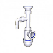 Сифон для умыв/мойки С0300 1 1/2"х40 с отводом стир/машины Ани 