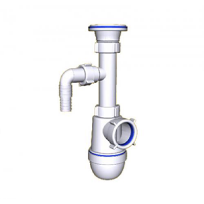 Сифон для умыв/мойки С0300 1 1/2"х40 с отводом стир/машины Ани Сифон для умыв/мойки С0300 1 1/2"х40 с отводом стир/машины Ани