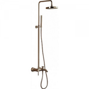 Смеситель д/душа L2452 одноручный б/излива кер/картридж штанга с тропическим душем Ledeme 