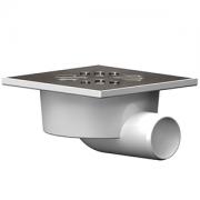 Трап PP горизонт 150х150 Дн110 решетка сталь нерж Татполимер 