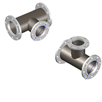 Тройник фланцевый чугун ВЧШГ ТФ Ду300х300 с ЦПП оцинкованный Тройник фланцевый чугун ВЧШГ ТФ Ду300х300 с ЦПП оцинкованный