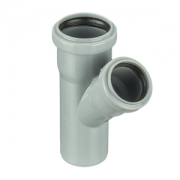 Тройник ПП 110х50/45 безнап в/к серый Политэк