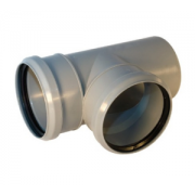 Тройник ПП 50х50/90 безнап в/к серый Политэк