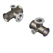 Тройник раструб-фланец чугун ВЧШГ ППТРФ Ду100х100 с ЦПП с пожарной подставкой 