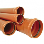 Труба НПВХ 200 L=3000мм безнап в/к коричневая 