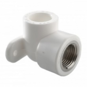 Угольник PP-R комбинир 25х1/2" 90гр вр с креплением белый (40шт)